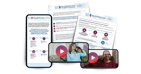 CABOMETYX BE CONNECTED Logo