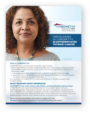 CABOMETYX Differentiated Thyroid Cancer (DTC) Patient Handbook Cover
