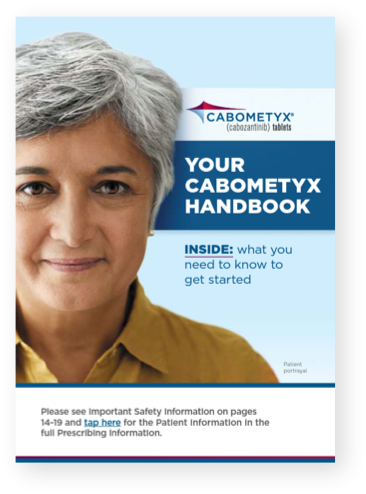 CABOMETYX Advanced Kidney Cancer (RCC) Patient Handbook Cover