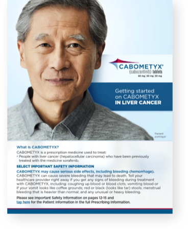 CABOMETYX Liver Cancer (HCC) Patient Handbook Cover