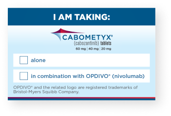CABOMETYX Wallet Card