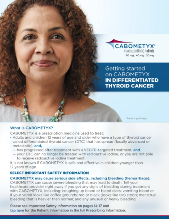 CABOMETYX Differentiated Thyroid Cancer (DTC) Patient Handbook Cover